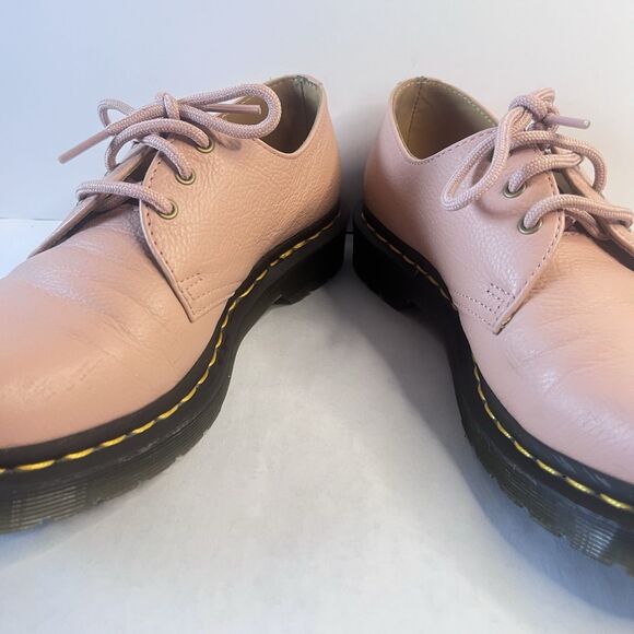 Dr. Martens 24256 Virginia Beige Pink Oxford Shoes Women's Size 7 - Picture 5 of 16
